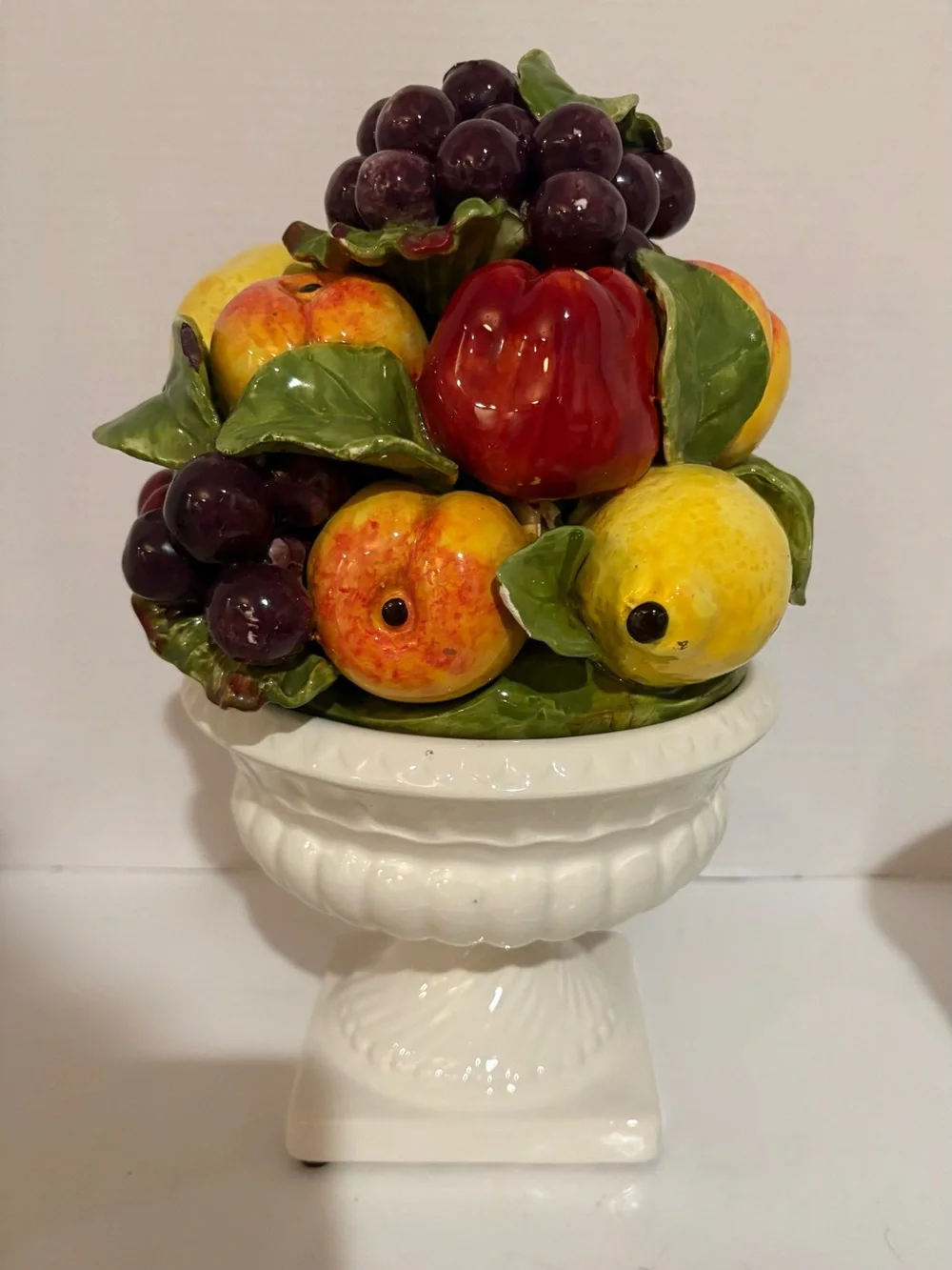 Decorative Ceramic Fruit Bowl - Multicolor- Vintage